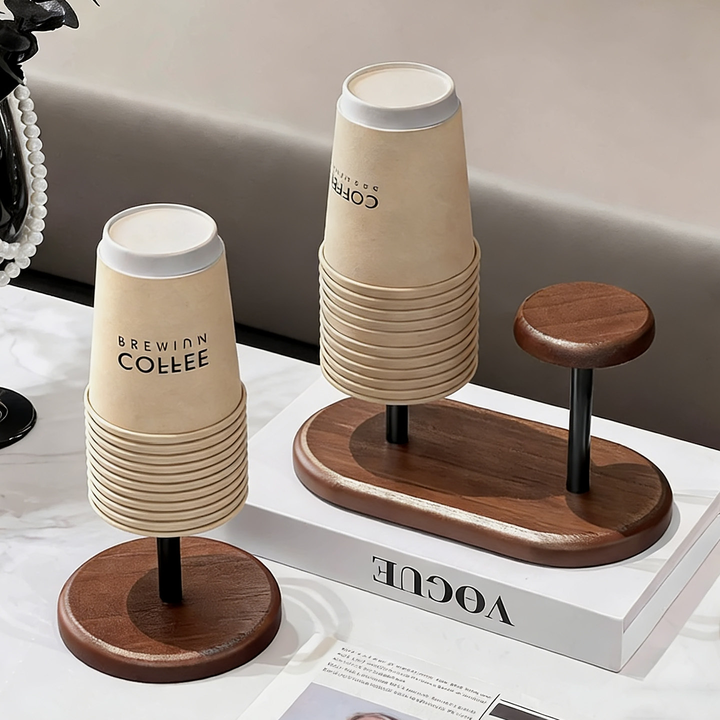 一次性杯子置物架家用高级感餐边柜咖啡角茶水杯纸杯放置架取杯器,家庭/个人清洁工具,杯架,淘宝优惠券,粉丝福利购,淘宝优惠卷