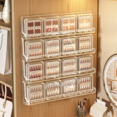 穿戴甲收纳盒透明壁挂防尘专用美甲盒子梳妆台指甲贴片甲片展示架