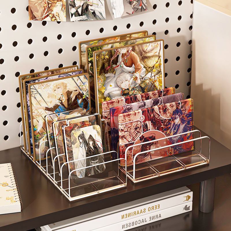卡砖色纸展示架分格透明