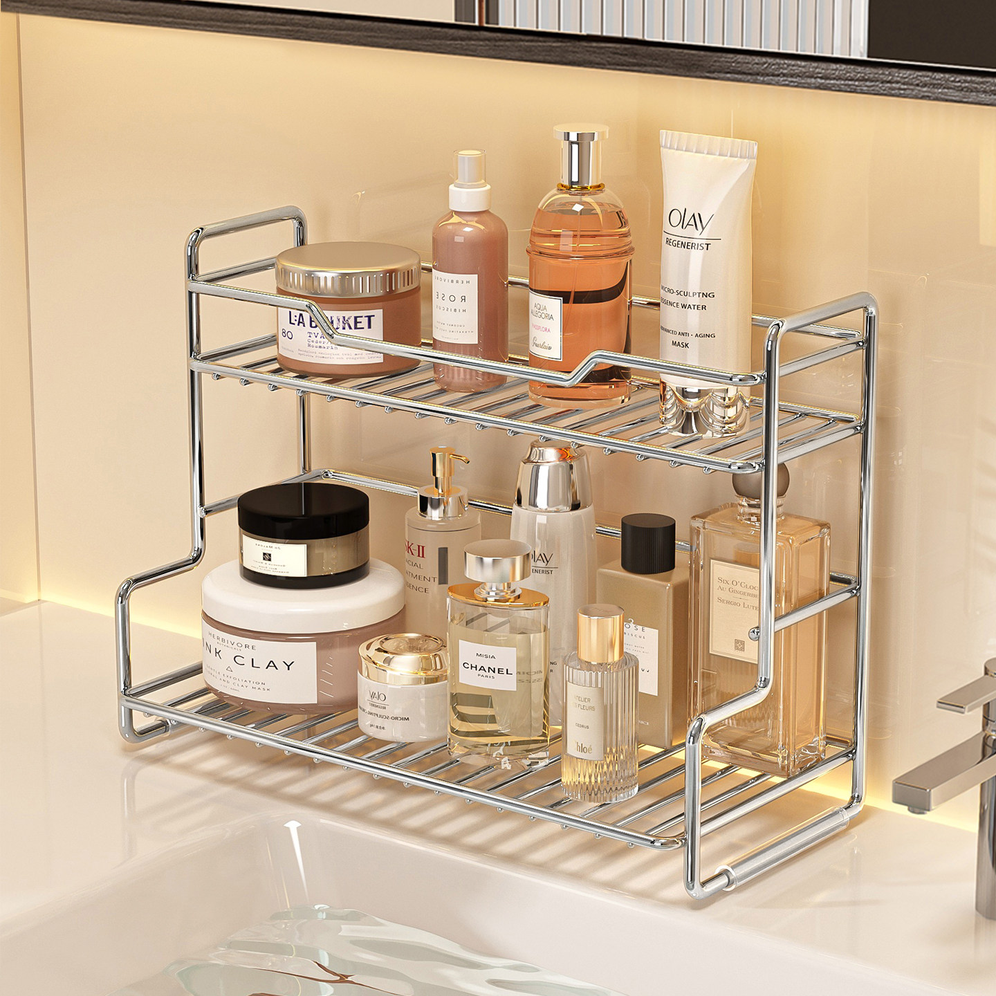 不锈钢置物架卫生间浴室各种神器沥水架子洗漱台护肤化妆品收纳盒,家庭/个人清洁工具,浴室角架/置物架,淘宝优惠券,粉丝福利购,淘宝优惠卷