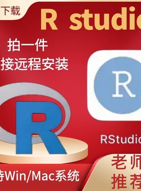 r语言安装包rstudio软件安装 4.5.2拍1件提供远程安装支持win系统