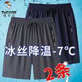 男夏季 宽松大码 新款 啄木鸟短裤 冰丝运动裤 休闲薄款 户外跑步五分裤