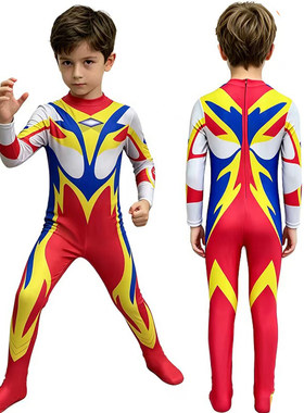 儿童赛罗奥特曼衣服男童连体衣梦比优斯紧身衣万圣节服装表演服