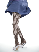 SS2L春夏个性 镂空破洞刀割暗黑风花卉网眼丝袜辣妹连裤 袜女ins潮