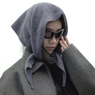 SS2L秋冬纯色百分百纯羊毛三角头巾保暖百搭围巾围脖ins韩系少女