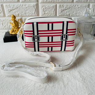 包邮雅诗兰黛春季蓝红条纹斜挎包单肩包 化妆包 肩带可拆卸可调节