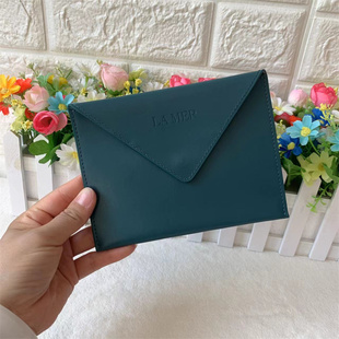 包邮海蓝之谜 墨绿色信封包小号零钱包小巧化妆包扁平式收纳包
