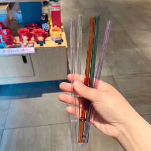 耐高温8mm直径高硼硅玻璃吸管加长23 26cm水杯吸管杯吸管配件替换