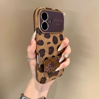 韩系复古豹纹适用于苹果17手机壳iPhone16promax高级感15全包防摔14新款13保护套