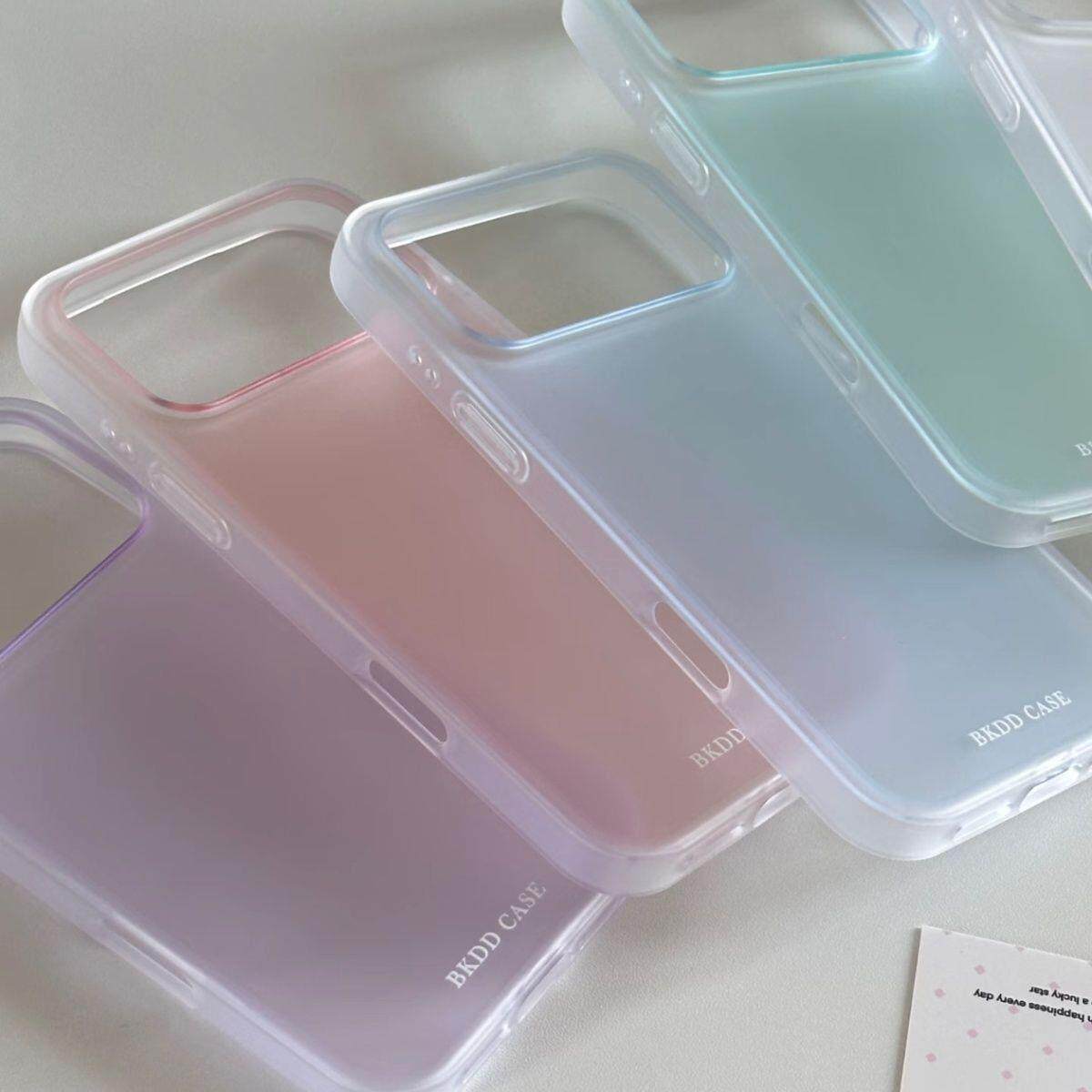 ins极简风纯色少女清透感夏日适用苹果17promax手机壳新款iPhone16Pro高级感15雾面磨砂超好看的全包防摔情侣