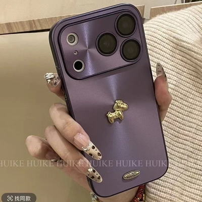 马年金马极光镜头膜全包适用苹果17promax手机壳马年新款iphone16Pro巨好看的1517保护套14高级感13pro外壳女