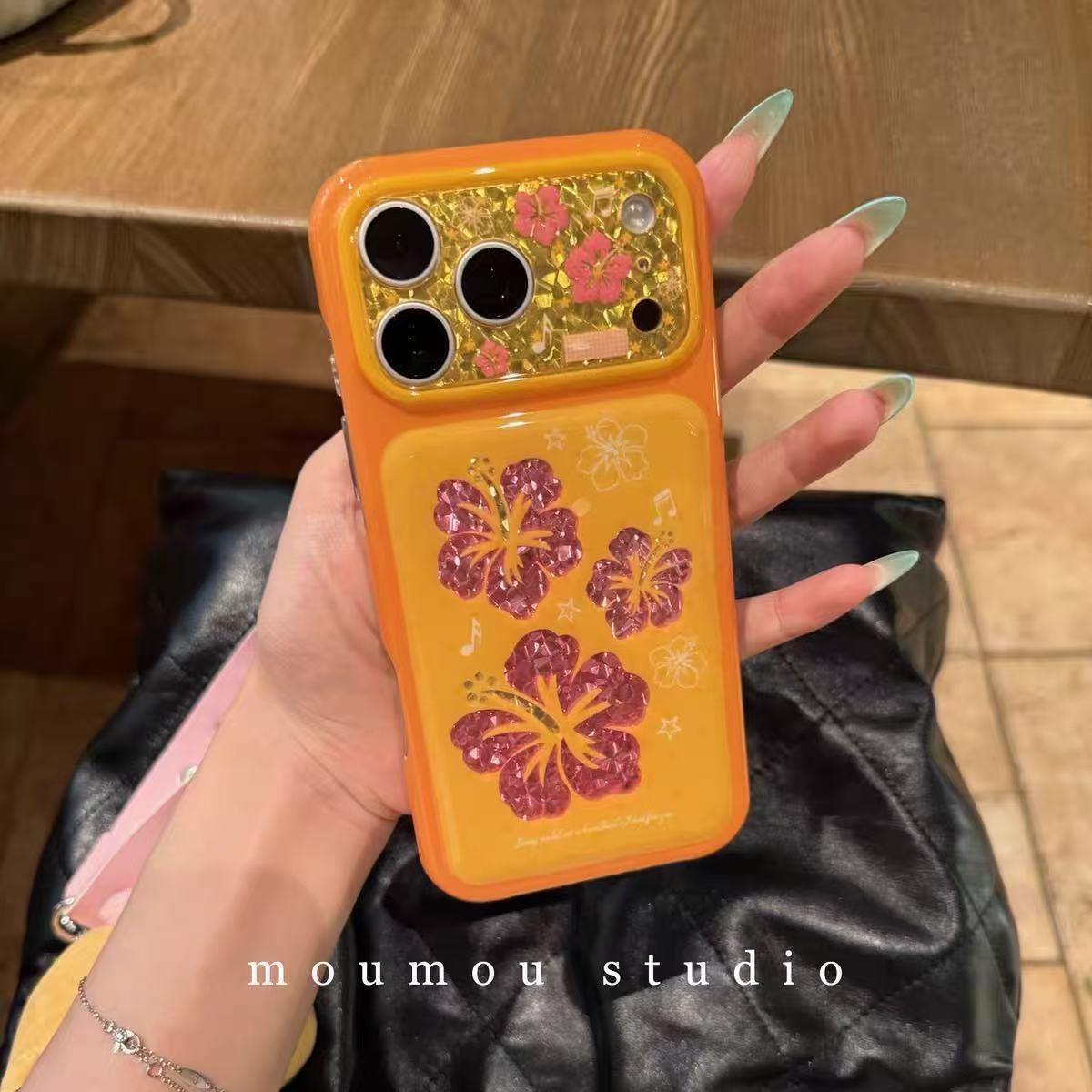 ins日韩风少女心花朵适用于苹果17promax手机壳iphone16新款15高级感17pro镜头全包硅胶防摔保护壳夏季女软外
