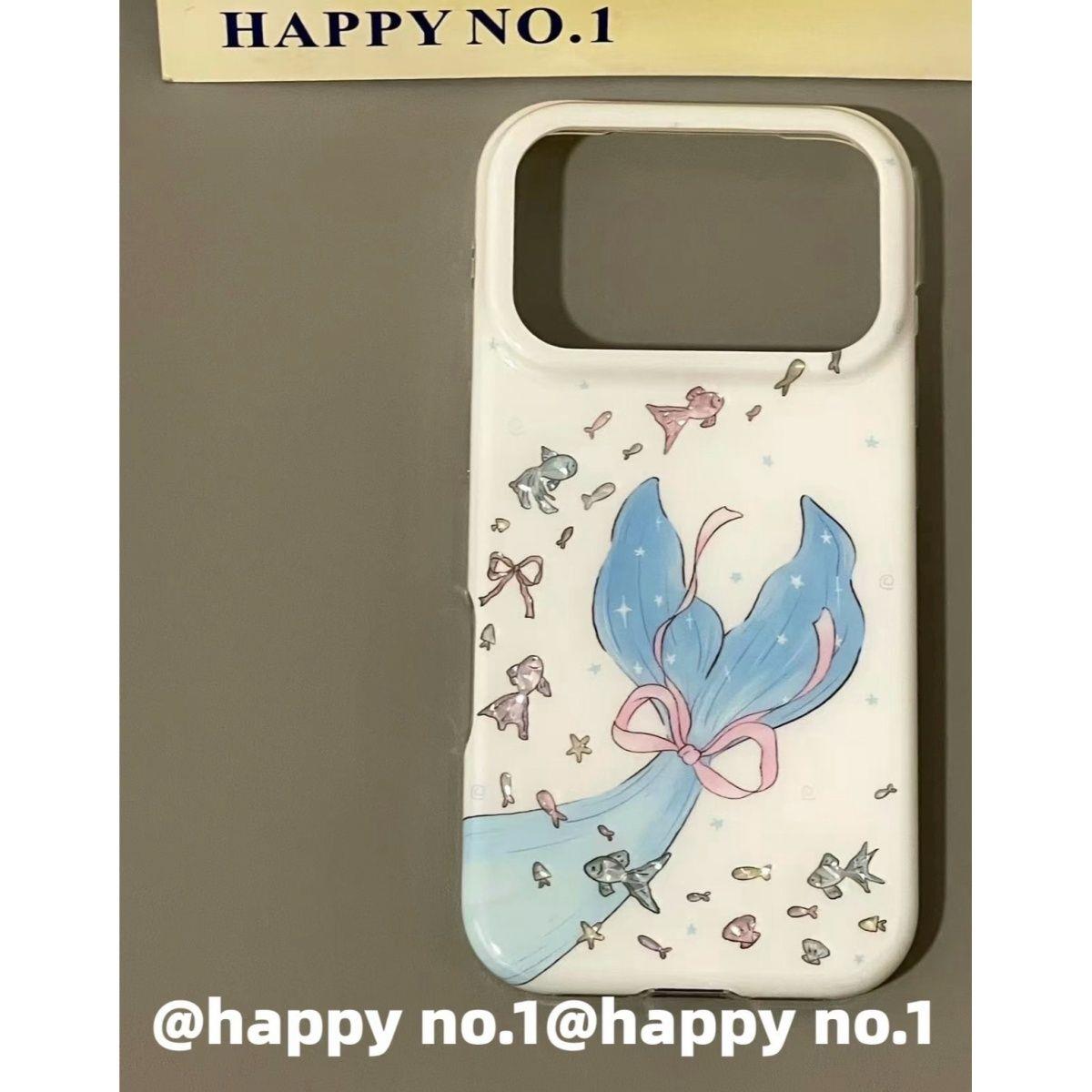 日韩蝴蝶结围绕多只小鱼适用14promax苹果16手机壳全包边女款iPhone17防摔保护套16promax个性iPhone15小众潮