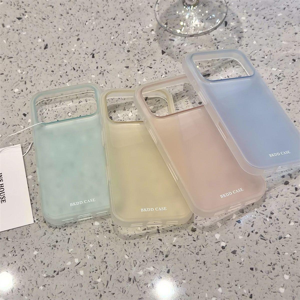 韩系ins简约纯色磨砂肤感适用苹果17Promax手机壳iphone16pro新款13小众16pm情侣15pm硅胶17pro高级感14全包