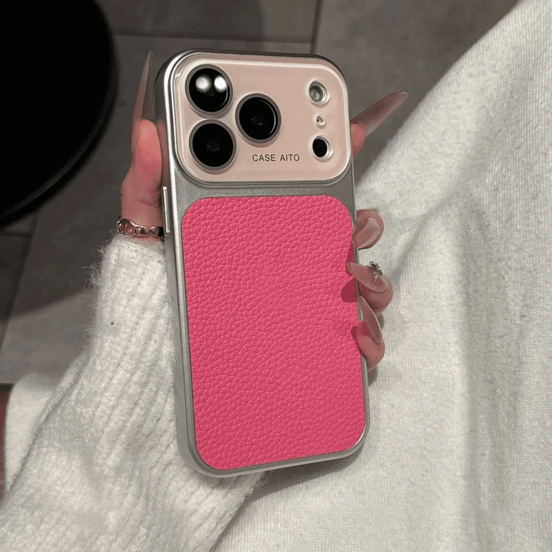 ins秋冬出片氛围感复古皮纹适用于iPhone17promax新款全包苹果16手机壳女15高级14男13情侣pro防摔17镜头膜pm