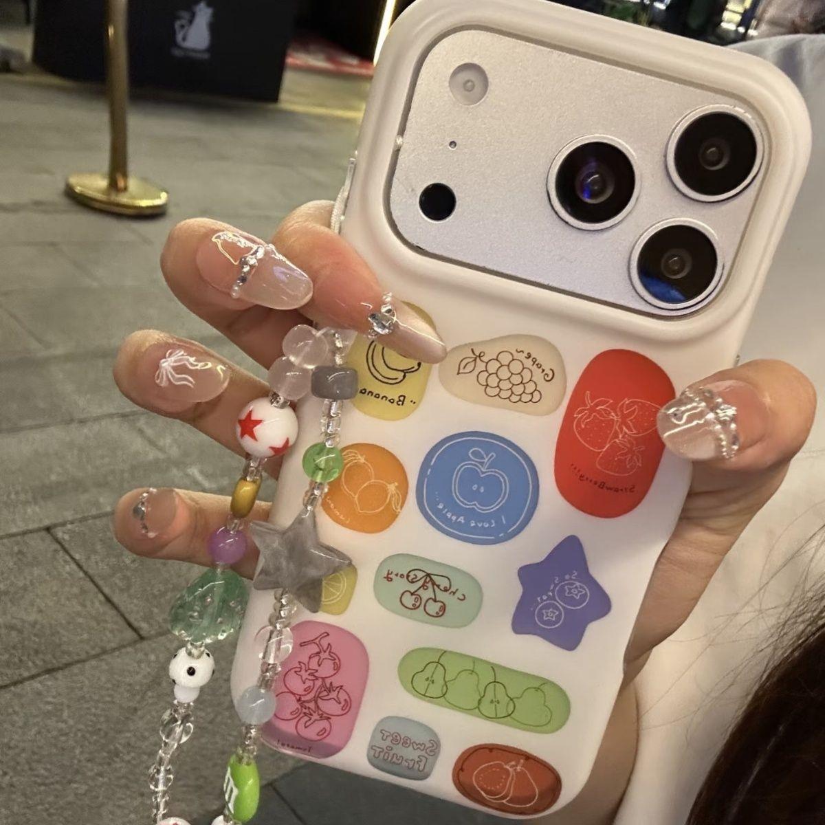 彩色插图不同线条小狗适用于iphone17promax苹果16手机壳15pm可爱14卡通13童趣17Pro创意17新款12防摔保护套