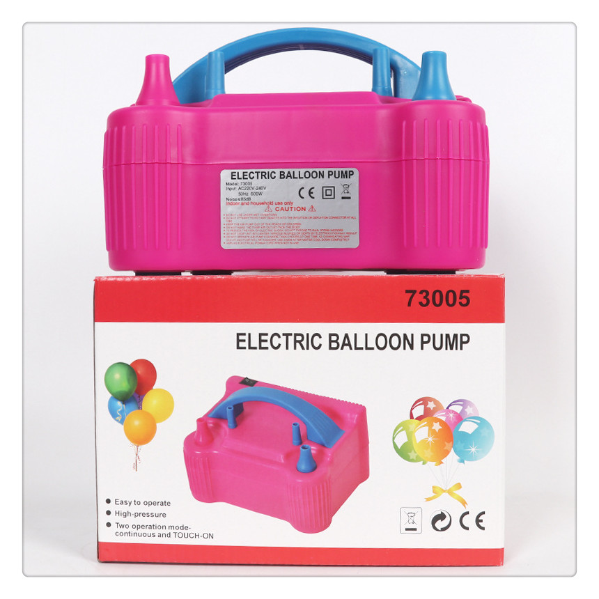 电动打气筒吹气球机充气泵自动双孔出气打气机便携式手动吹气工具
