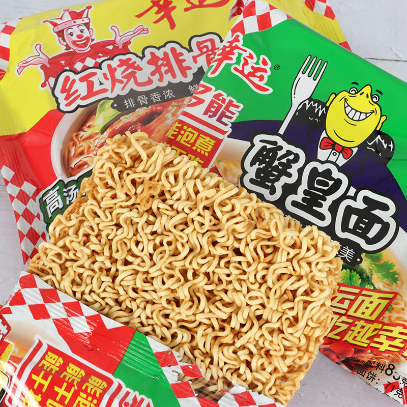 LUCKY幸运蟹皇面袋装整箱速食方便面85g泡面冲泡即食整箱批发