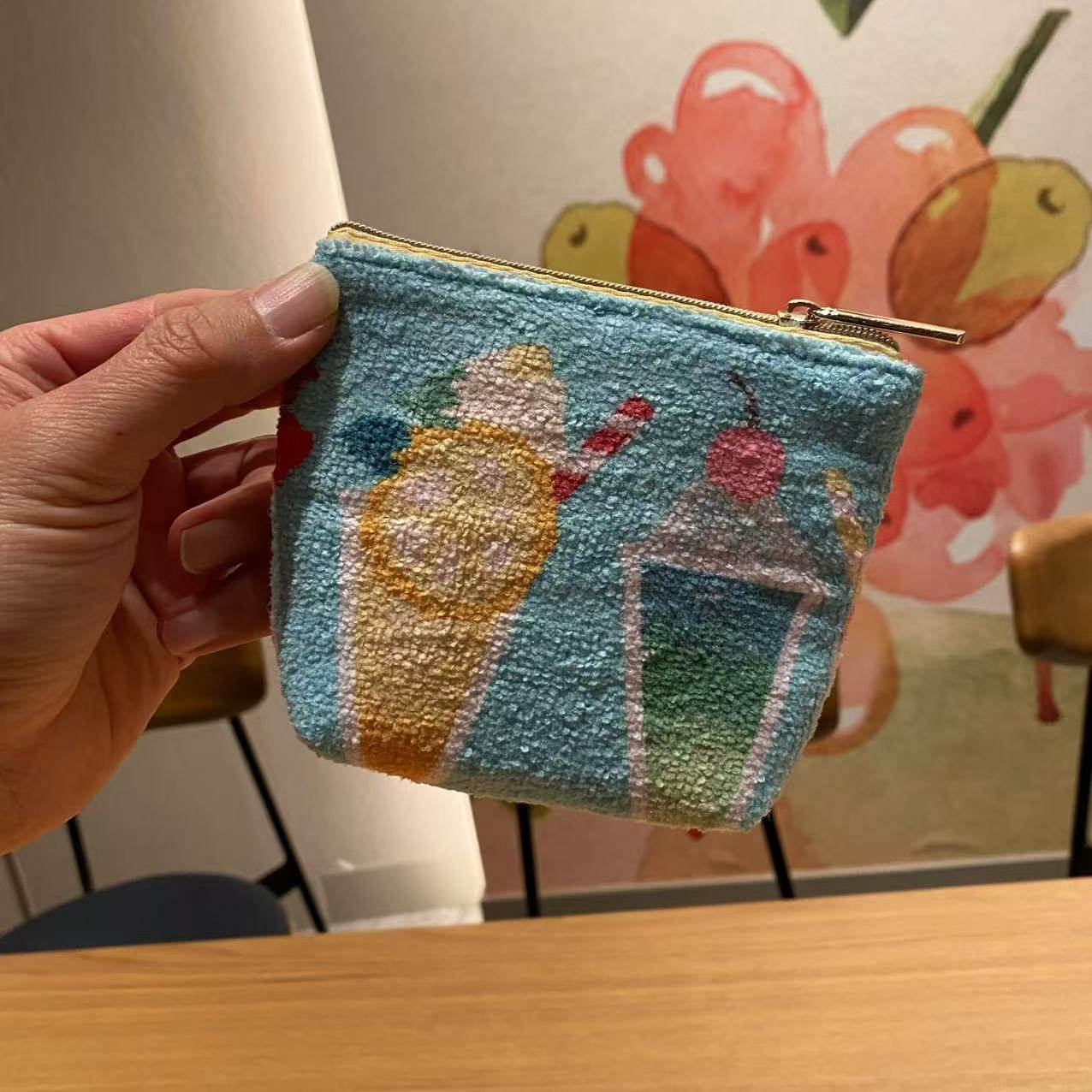 手作FL毛巾汽水小饺子包卫生棉收纳袋 随身便携冰点口红化妆包,节庆用品/礼品,创意零钱包,淘宝优惠券,粉丝福利购,淘宝优惠卷