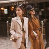 2024款 羊毛呢西装 外套女气质复古休闲高级感通勤羊毛西服呢大衣女