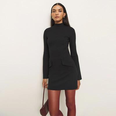 性感法式修身针织长袖辣妹连衣裙