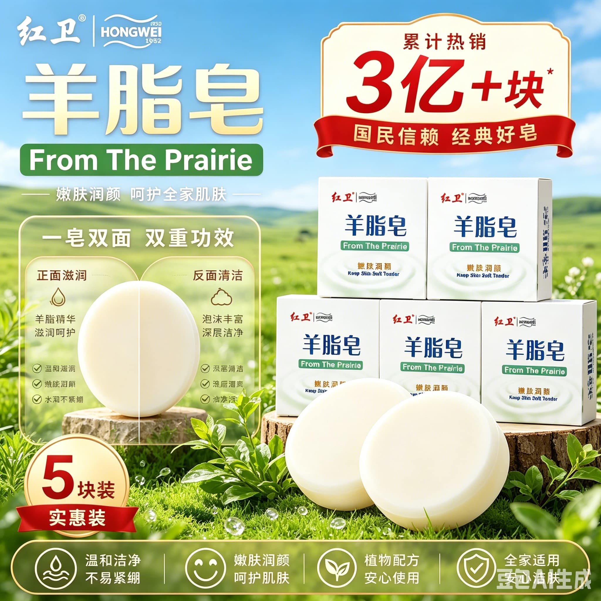 红卫羊脂皂官方旗舰店羊奶皂香皂图片