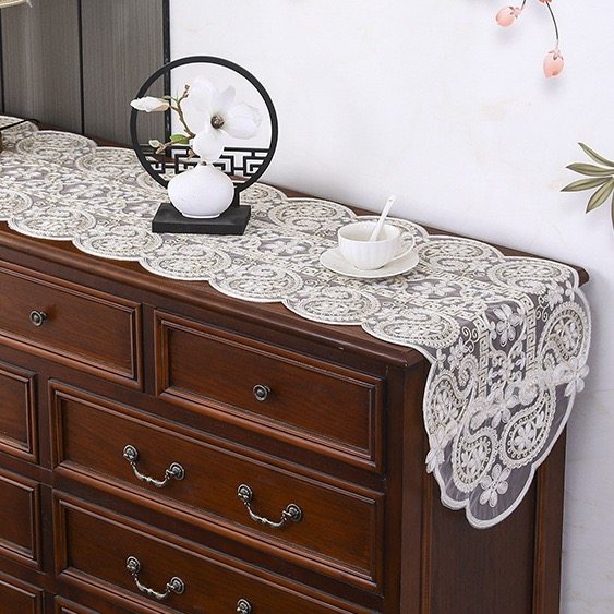美式轻奢风蕾丝桌旗轻奢高端茶几桌布复古风餐桌旗布斗柜电视柜,居家布艺,桌旗,淘宝优惠券,粉丝福利购,淘宝优惠卷