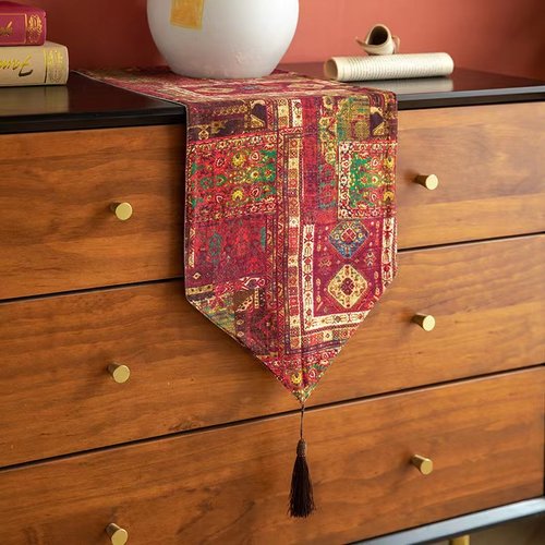 欧式复古桌旗盖巾棉麻长条