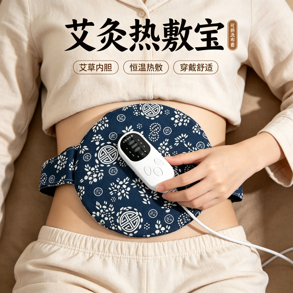 艾灸宝电加热电热艾灸宝暖肚子热敷宝电加热护腰带暖肚子带暖腰