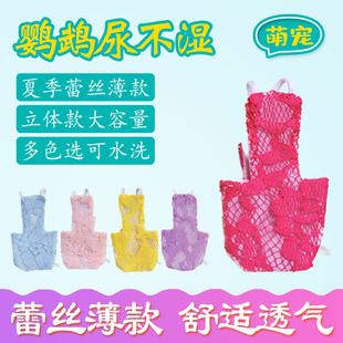超薄蕾丝立体款 鹦鹉尿不湿夏季 鸟用屎尿兜衣服玄凤牡丹虎皮飞行服
