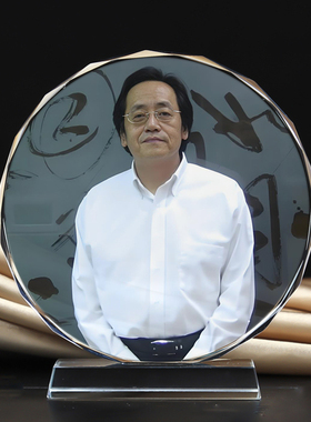 倪师画像水晶摆台办公书桌面装饰摆件海文创纪念品厦礼物图片定制