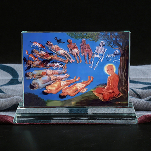 不净观画像佛家禅修水晶摆台家里玄关桌面工艺品供奉摆件图片定制