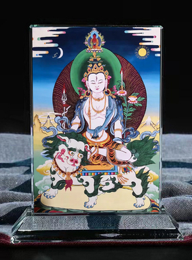 狮吼观音菩萨佛像本尊水晶摆台