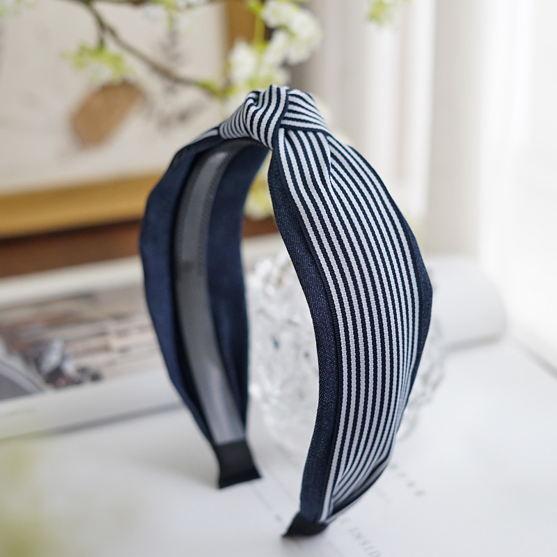 发箍蓝白条纹布艺海魂带齿防滑