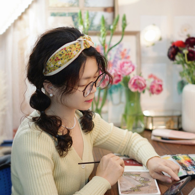 发箍布艺少女风减龄高颅顶防滑