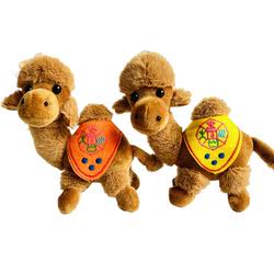 敦煌工艺骆驼毛绒公仔小型沙漠之舟甘肃旅游纪念品骆驼挂件钥匙扣