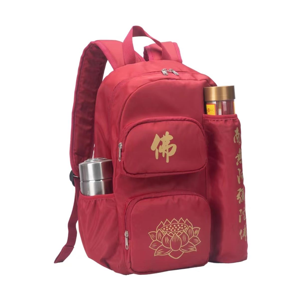 拜拜的背包南海普陀山进香烧香旅行双肩包背包朝拜拜佛系阿弥陀佛