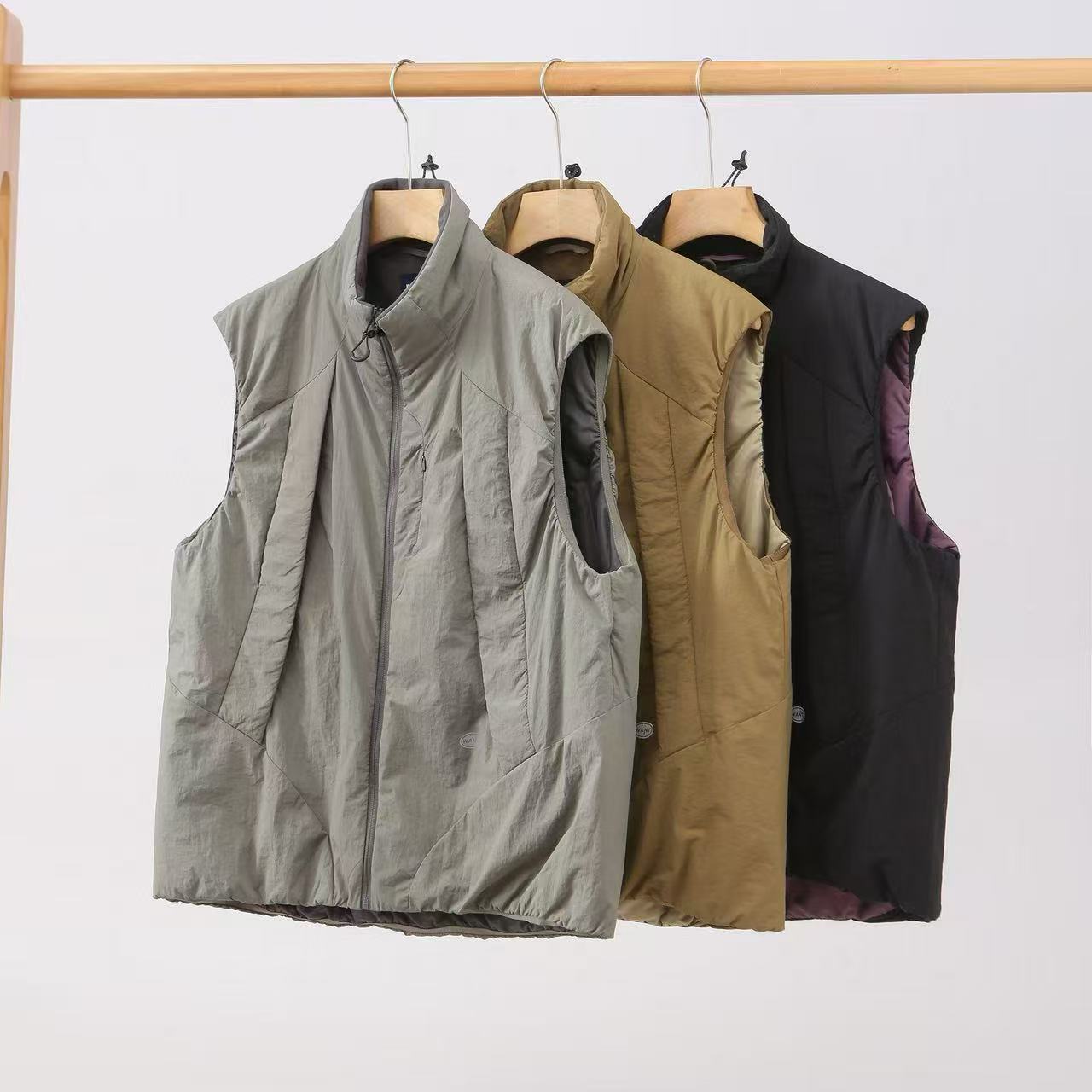 户外山系！防泼水！秋冬男士户外防风立领防寒保暖加厚棉服马甲