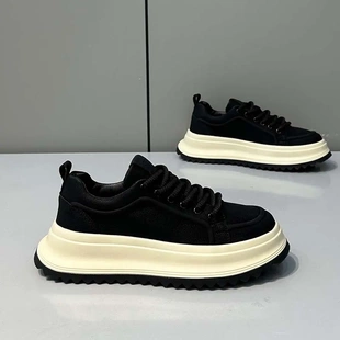 LS定制男鞋2025秋季新款系带款厚底低帮男士休闲鞋百搭舒适好穿