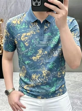 青远风男装夏季新款男士商务短袖