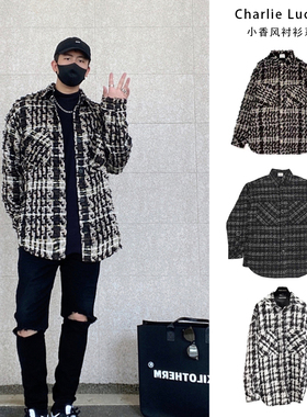 CharlieLuciano衬衫正品 CL小香风外套千鸟格衬衫 男女外套
