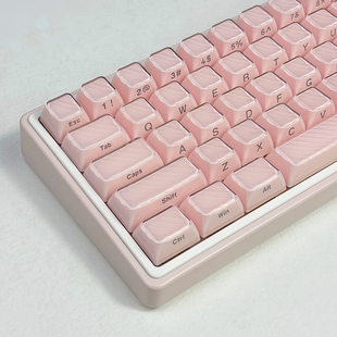 魔浪水晶侧刻透光键帽Alice侧刻OEM机械键盘帽冰晶双色wooting