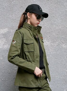 秋冬修身抽绳工装风衣外套女中长款韩版新款多口袋军迷休闲女