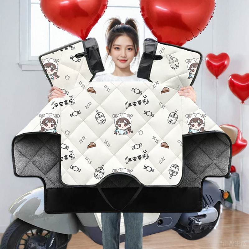 飞鸽电动车挡风被冬季通用四季款加绒加厚电瓶自行车防风防雨罩