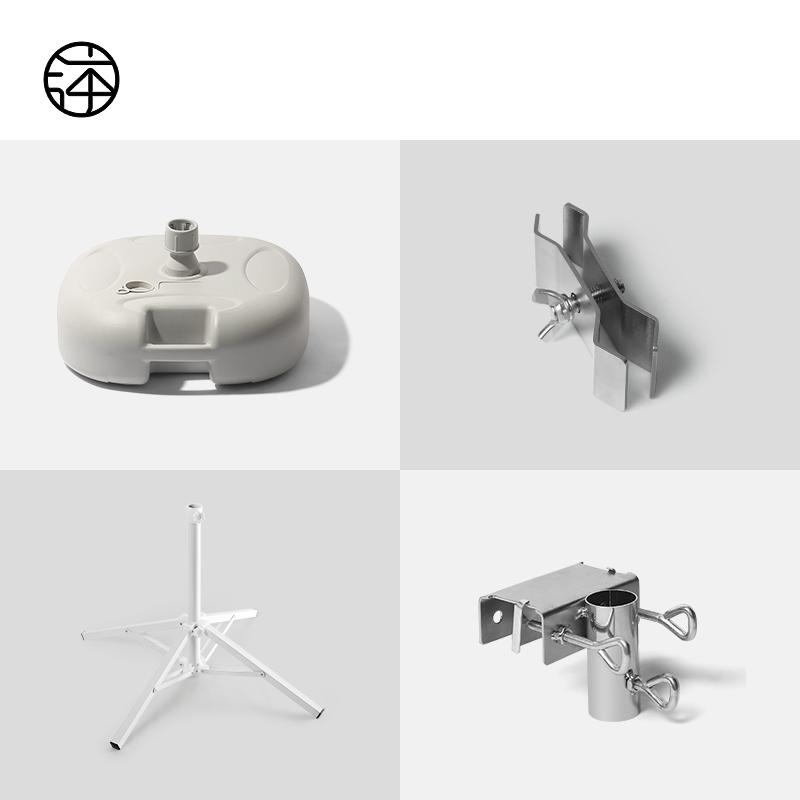 【户外伞配件】注水注沙底座折叠底座三轮车连接件营地车夹配件包