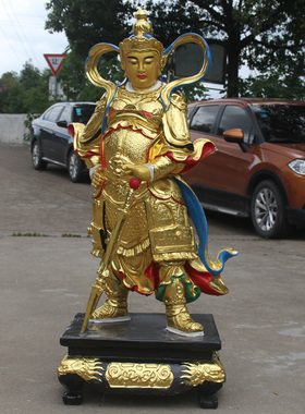 佛像贴金彩绘寺庙树脂韦陀菩萨