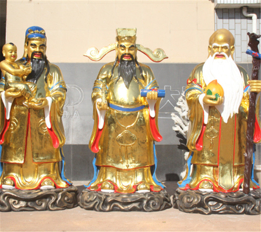摆件树脂供佛居家福禄寿三星