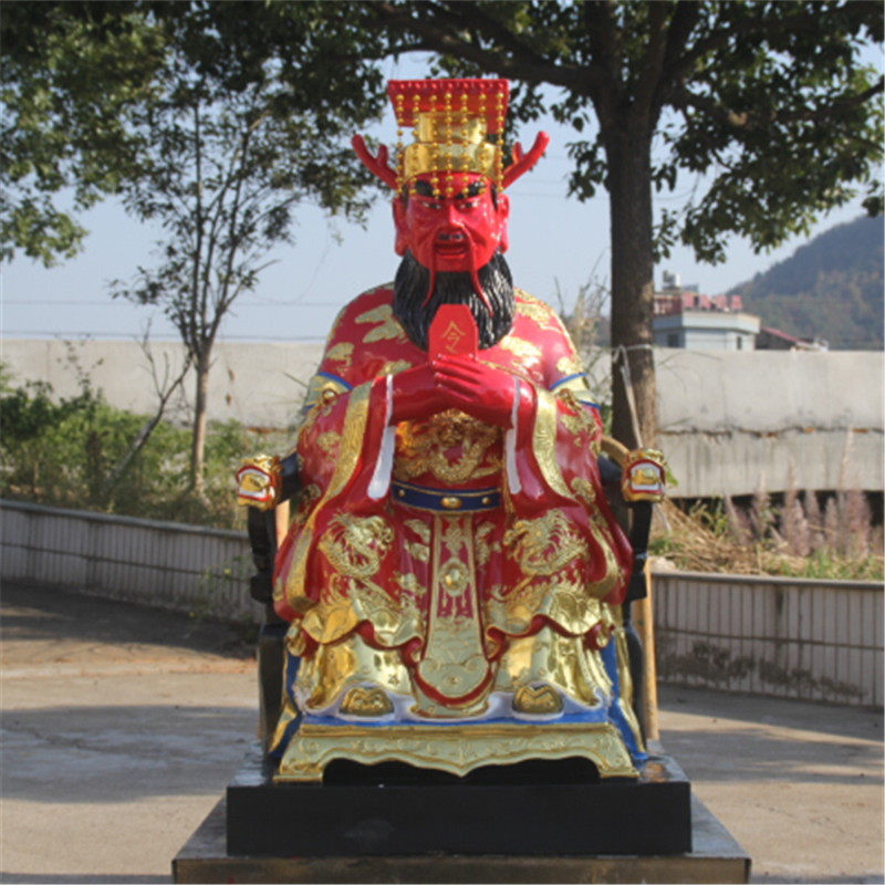 寺庙树脂佛像玻璃钢 鎏金彩绘龙王1米1四海龙王 东海龙 红衣佛堂