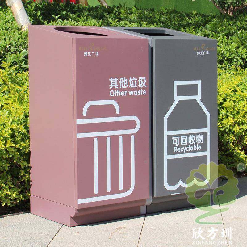 室内组合抽拉式导轨方形喷粉不锈钢镀锌板垃圾桶直投口金属果皮箱,基础建材,不锈钢垃圾桶,淘宝优惠券,粉丝福利购,淘宝优惠卷