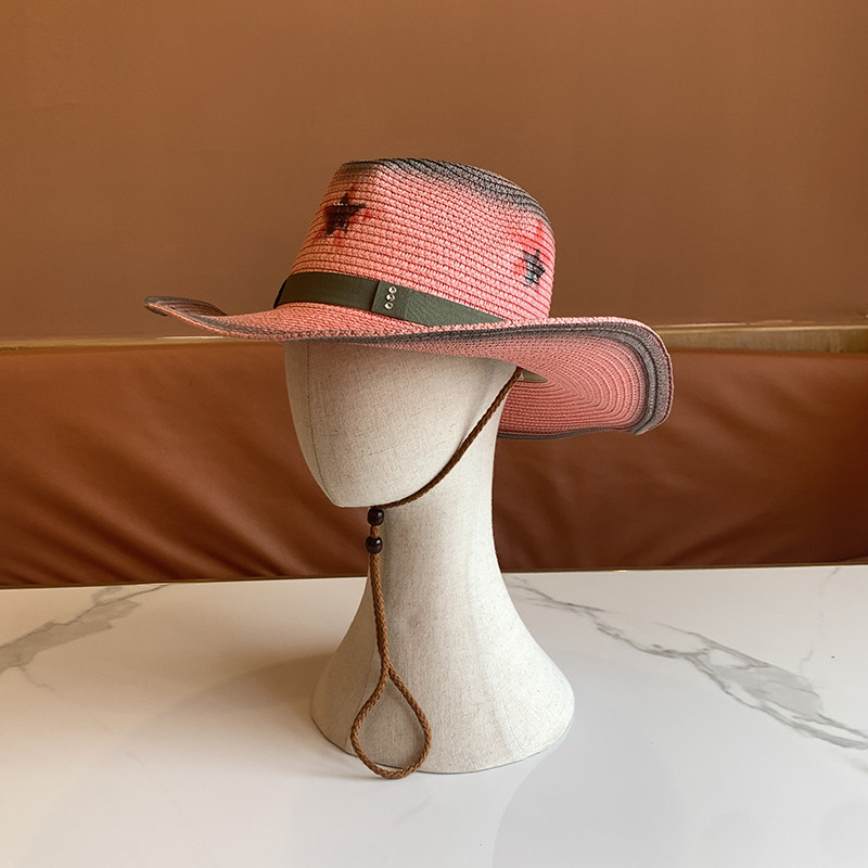 粉色系爵士草帽五角星学生百搭休闲可爱登山帽海边出游沙滩帽户外,服饰配件/皮带/帽子/围巾,帽子,淘宝优惠券,粉丝福利购,淘宝优惠卷